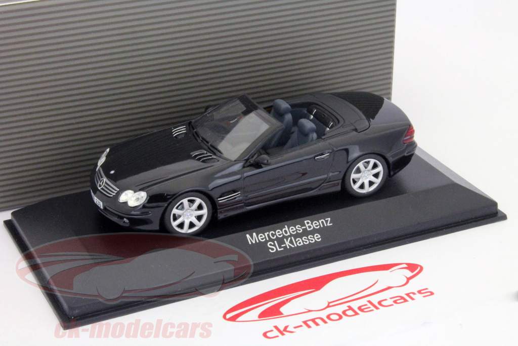 梅赛德斯 - 奔驰SL级车型2001 obsidianschwarz 1:43 MINICHAMPS MB