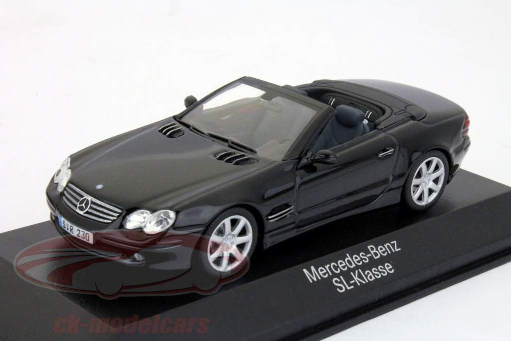 梅赛德斯 - 奔驰SL级车型2001 obsidianschwarz 1:43 MINICHAMPS MB