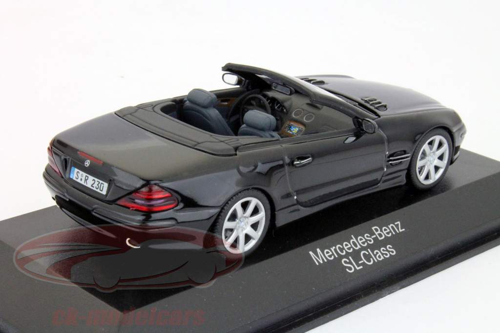 梅赛德斯 - 奔驰SL级车型2001 obsidianschwarz 1:43 MINICHAMPS MB