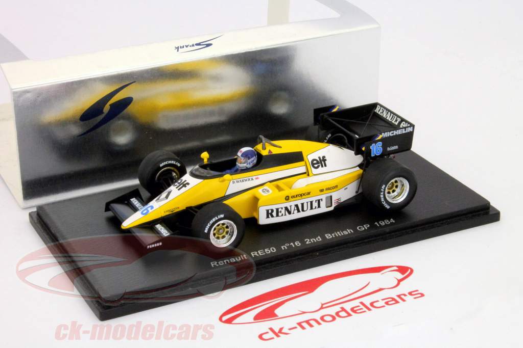 D.华威雷诺RE50第16将GP英国一级方程式赛车1984 1:43星火