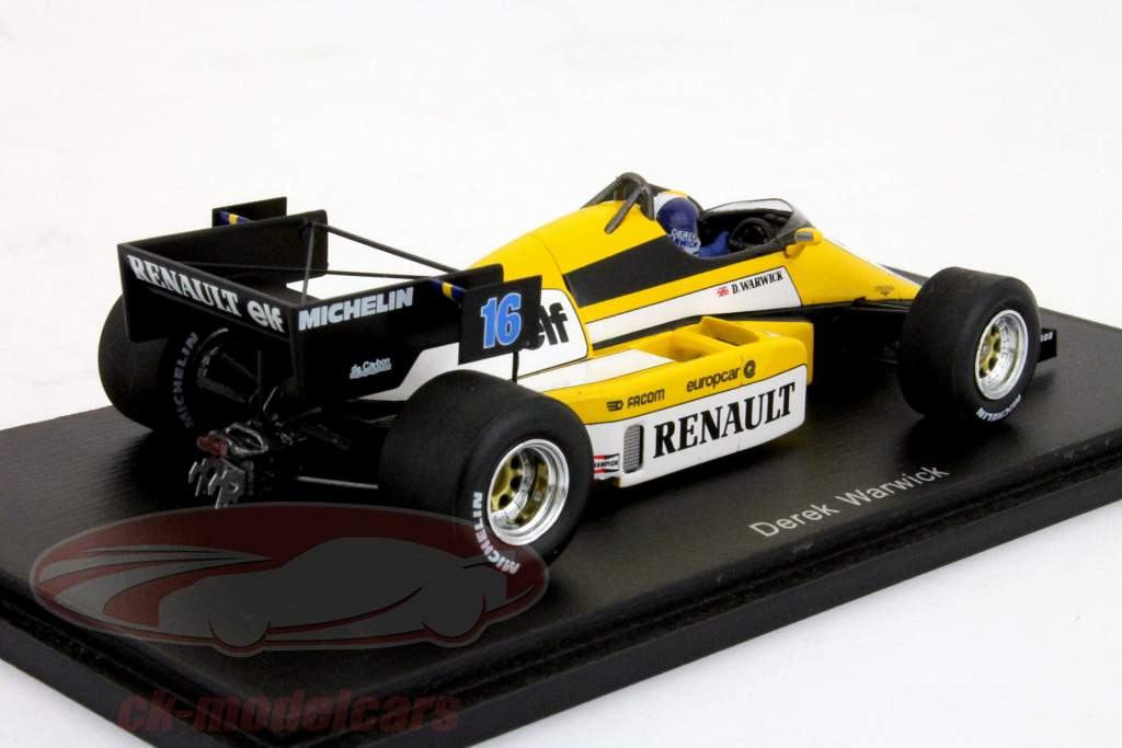 D.华威雷诺RE50第16将GP英国一级方程式赛车1984 1:43星火