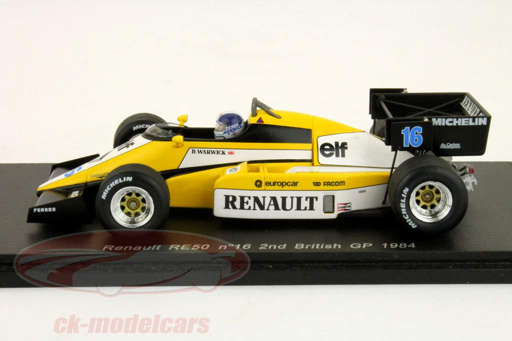 D.华威雷诺RE50第16将GP英国一级方程式赛车1984 1:43星火