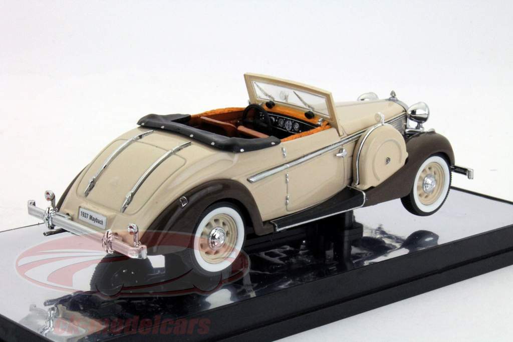 2-дверный Maybach SW38 Spohn построен в 1937 году крем белый - зеленый 1:43 Signature Models