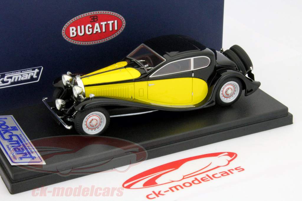 ブガッティタイプ50T 1930ブラックイエロー1時43分LookSmart社