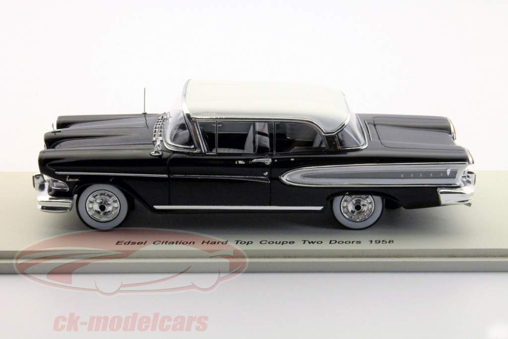 Edsel Citation Hard Top Двухместная карета Год 1958 черный / белый 1:43 Spark