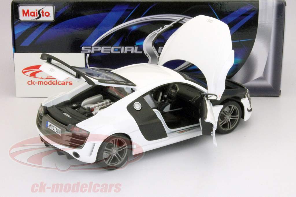 アウディR8 GTホワイト/ホワイトモデルMaisto 1時18分