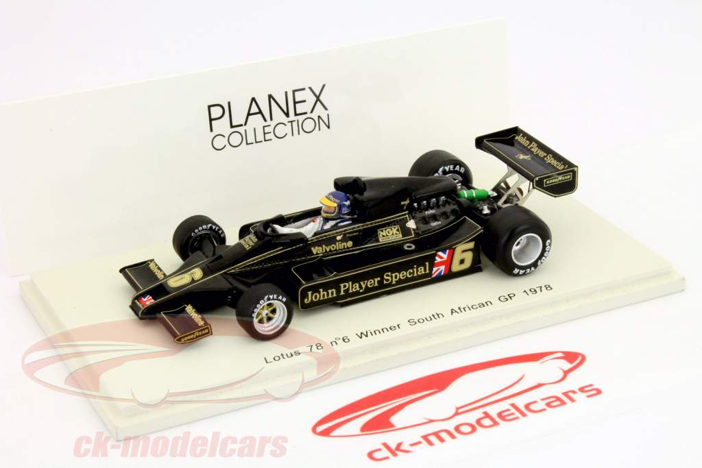 R.ピーターソンロータス南アフリカの78＃6勝者GPフォーミュラ1 1978 1時43スパーク