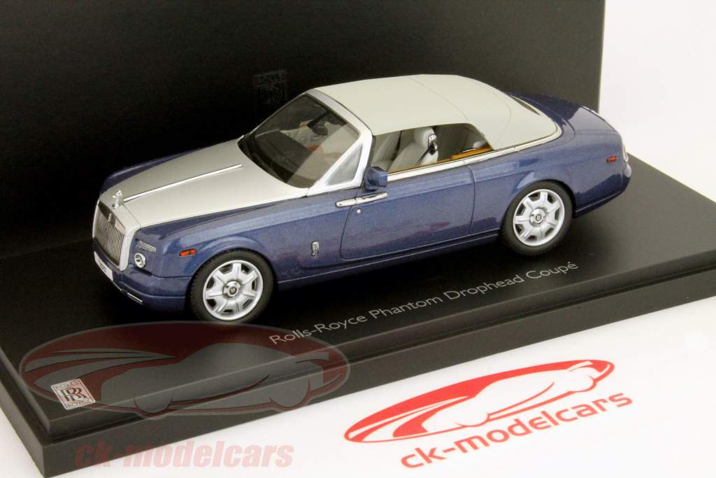 Rolls-Royce Phantom Drophead Coupe blauw 1:43 Kyosho