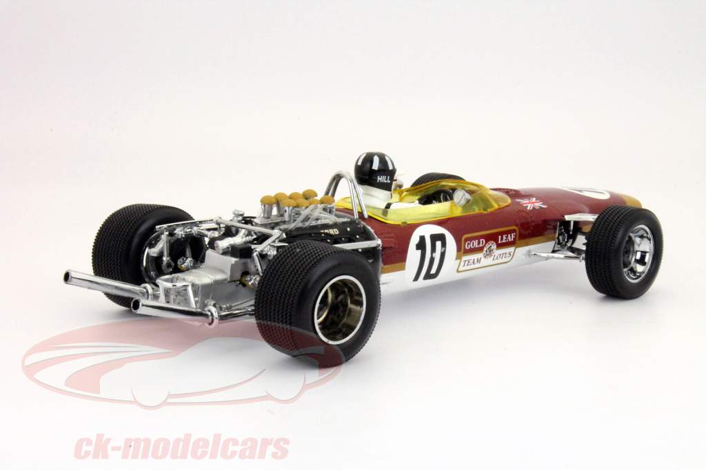 Graham Hill Lotus 49 #10 Wereld Kampioen Formule 1 1968 1:18 Quartzo