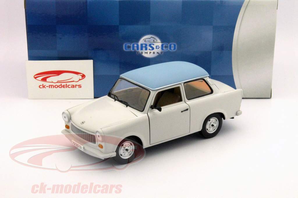 Trabant 601 blanche avec toit bleu 1:18 SunStar