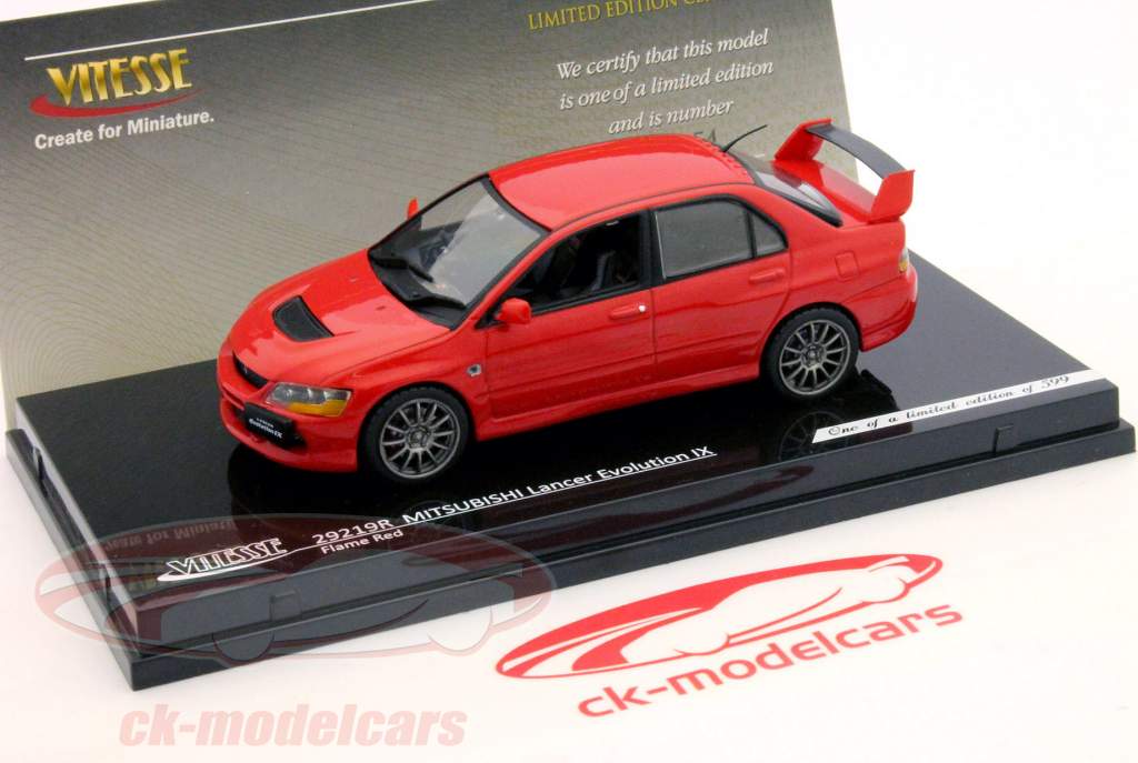 Mitsubishi Lancer Evolution IX RHD rode Vitesse 1:43