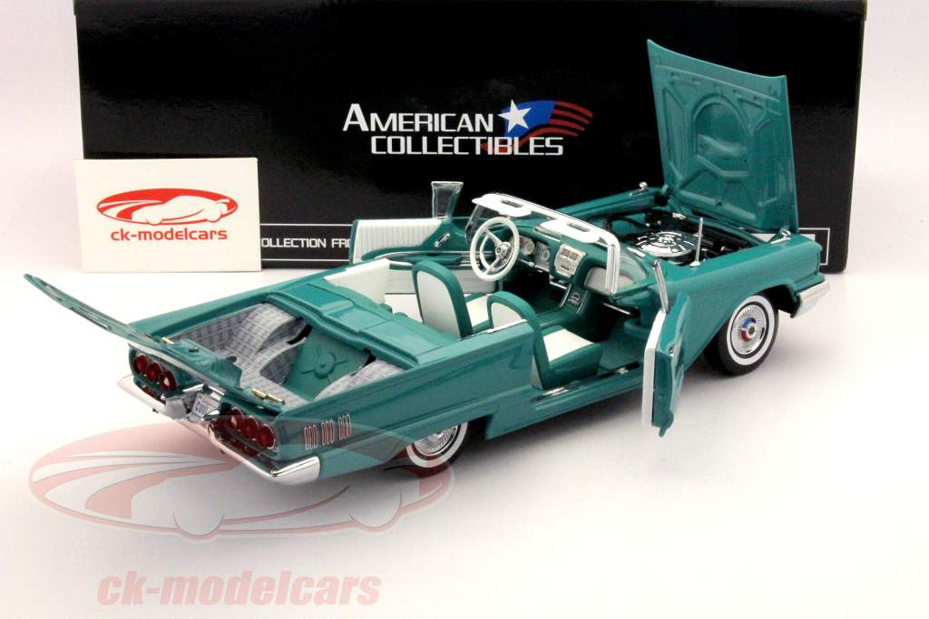 1960 Ford Cabriolet Thunderbrid turquesa 1:18 SunStar