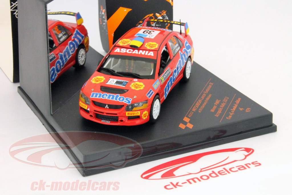 三菱的Lancer Evolution IX＃39 PWRC拉力赛冠军2012年雅典卫城（Acropolis）1:43 Vitesse公司