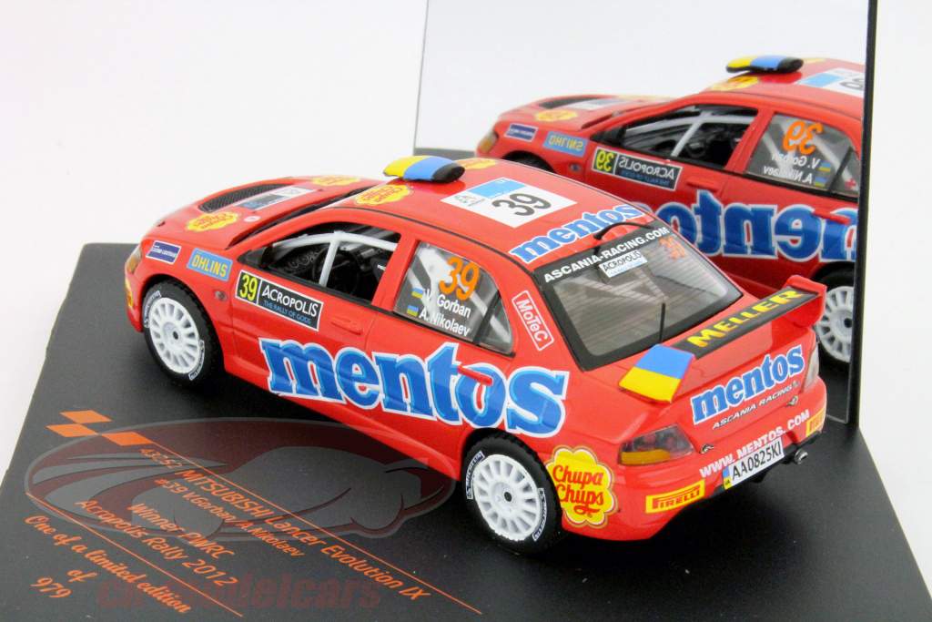 三菱的Lancer Evolution IX＃39 PWRC拉力赛冠军2012年雅典卫城（Acropolis）1:43 Vitesse公司