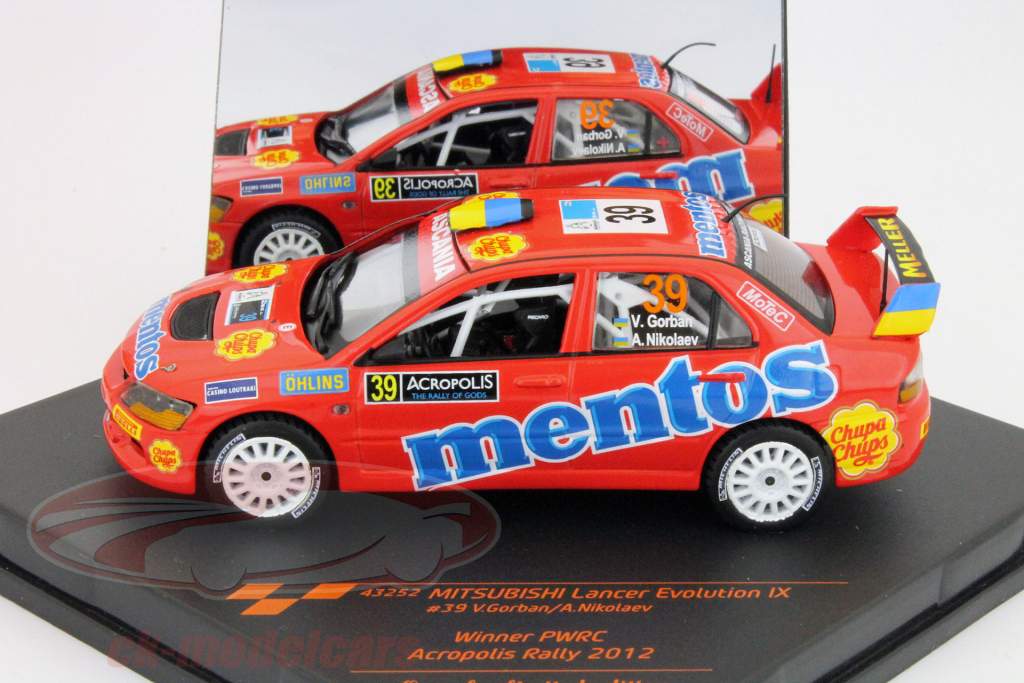 三菱的Lancer Evolution IX＃39 PWRC拉力赛冠军2012年雅典卫城（Acropolis）1:43 Vitesse公司