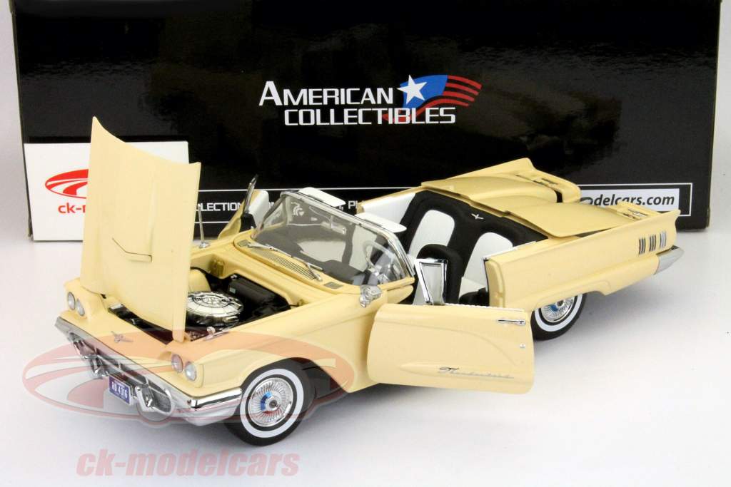 Ford Thunderbird Conversível 1960 bege 1:18 SunStar