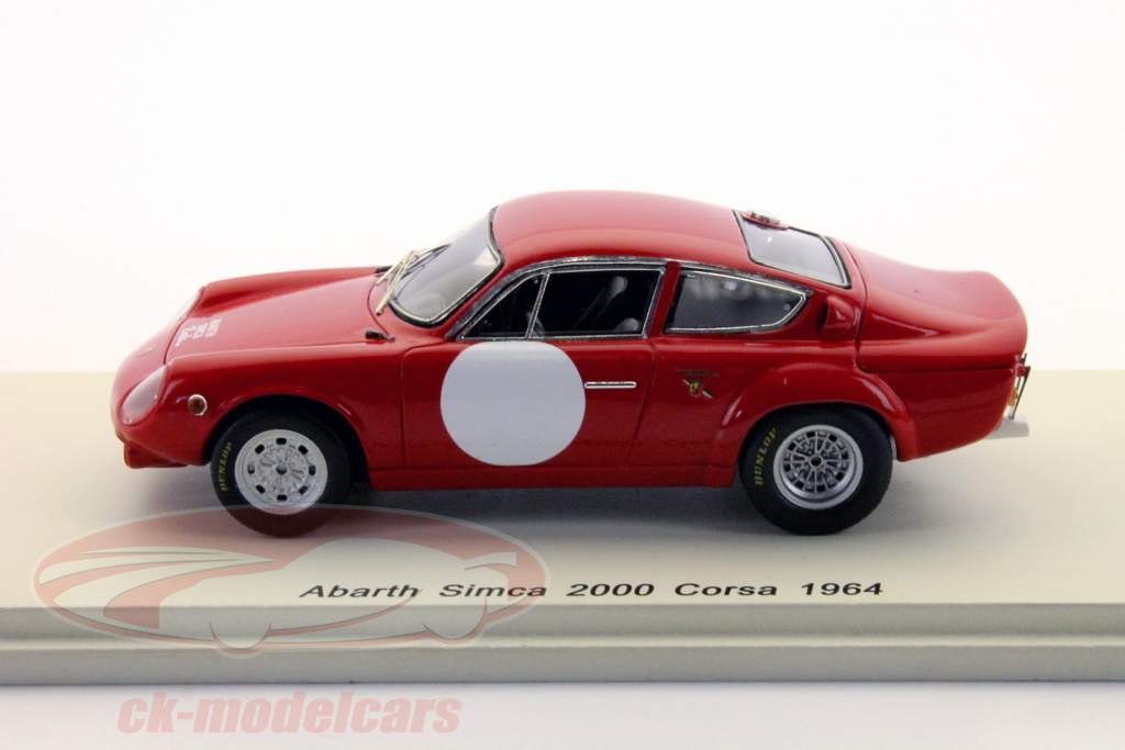 アバルトシムカ2000コルサ1964 1:43スパーク