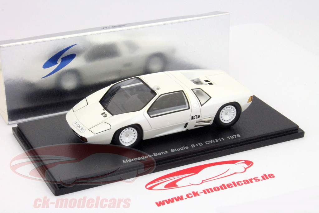 メルセデス·ベンツ 研究 B B CW311 年 1978 白 1:43 Spark