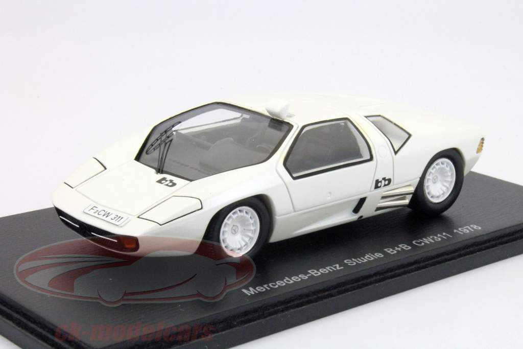 メルセデス·ベンツ 研究 B B CW311 年 1978 白 1:43 Spark