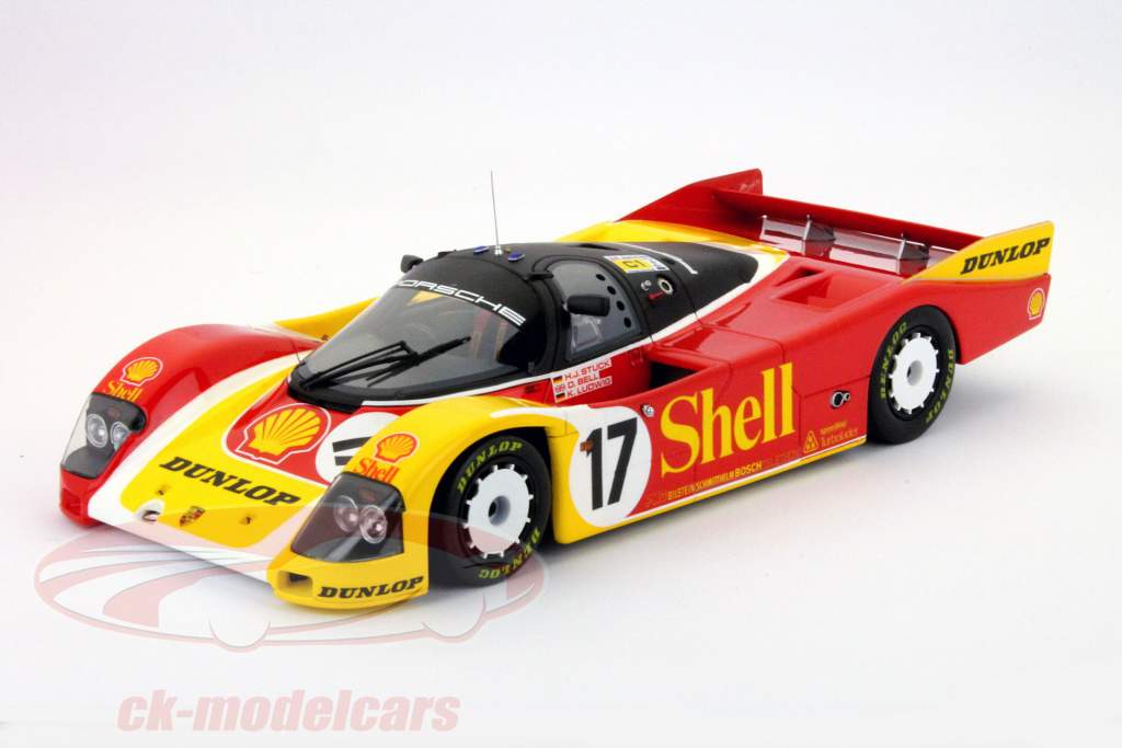 保时捷962C＃17 24小时勒芒1988火盛粉刷，K.路德维希D.贝尔1:18 HPI