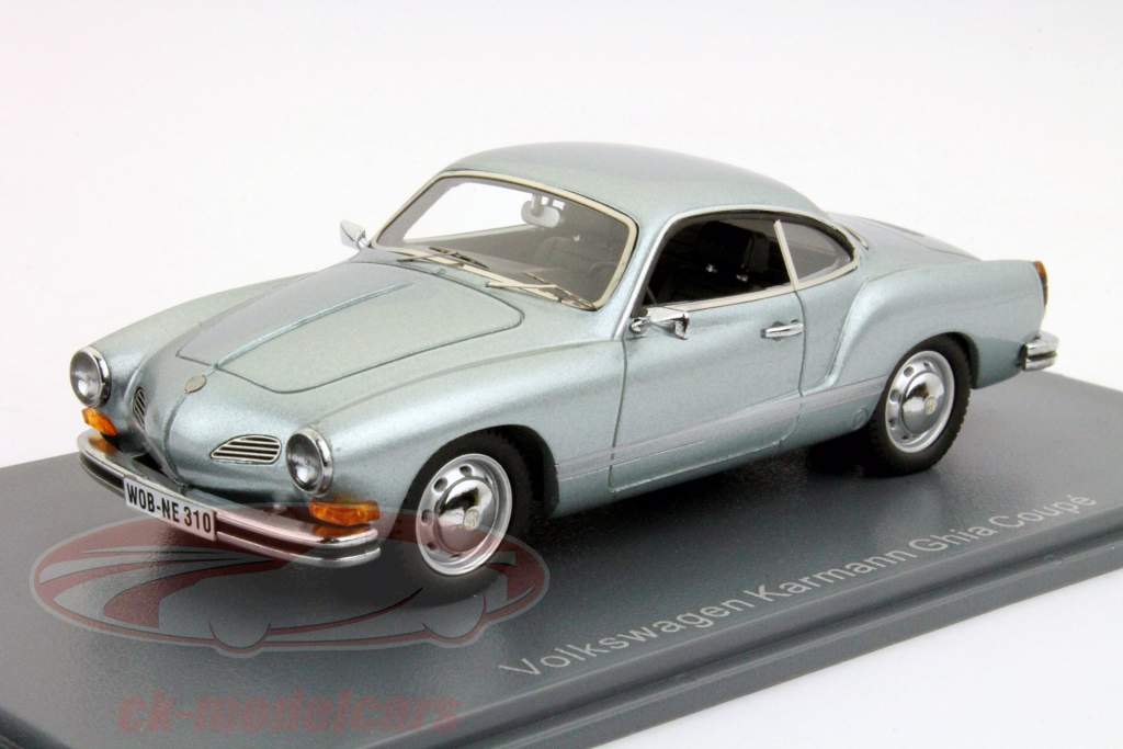 大众Karmann的吉亚双门跑车（类型14）蓝/银1:43新