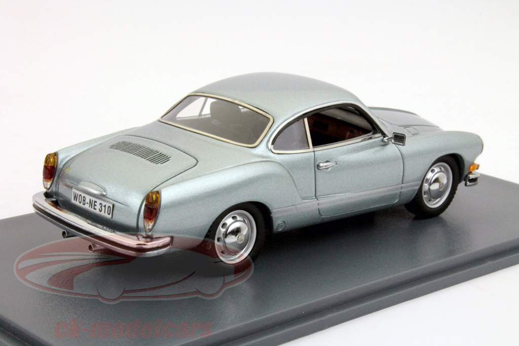 大众Karmann的吉亚双门跑车（类型14）蓝/银1:43新