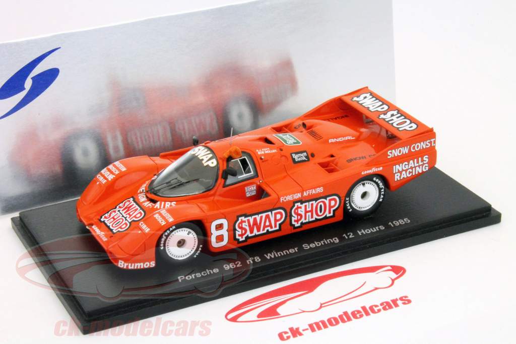 保时捷962＃8冠军12H赛百灵1985年为Wollek A.-J.福伊特1:43星火