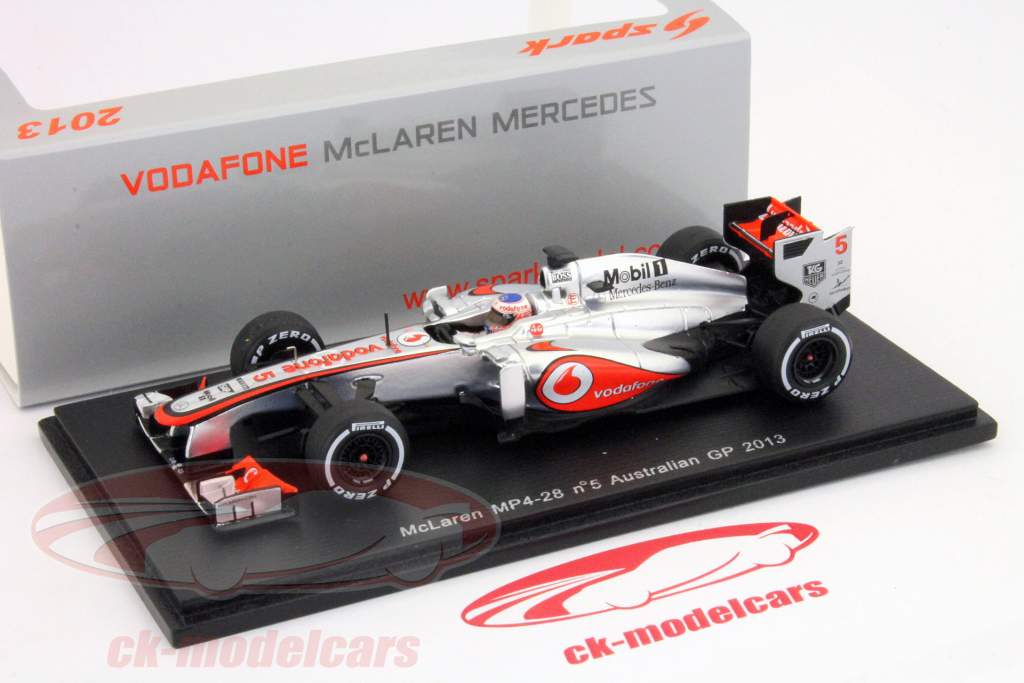 简森·巴顿迈凯轮MP4-28＃5 GP澳大利亚一级方程式赛车2013 1:43星火