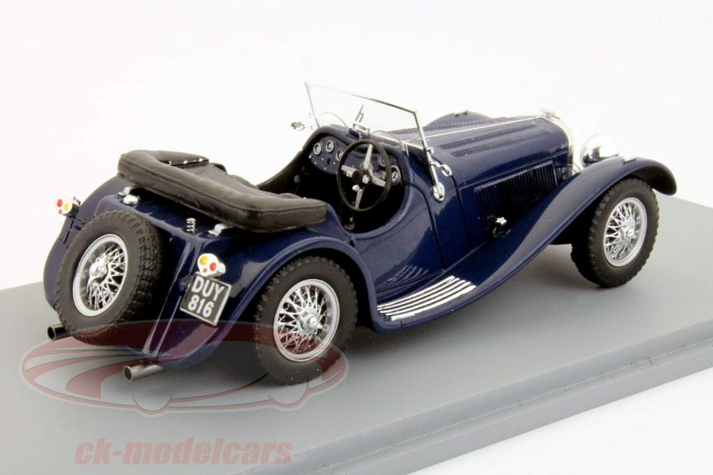 Jaguar SS100 跑车 年 1938 深蓝色 1:43 火花