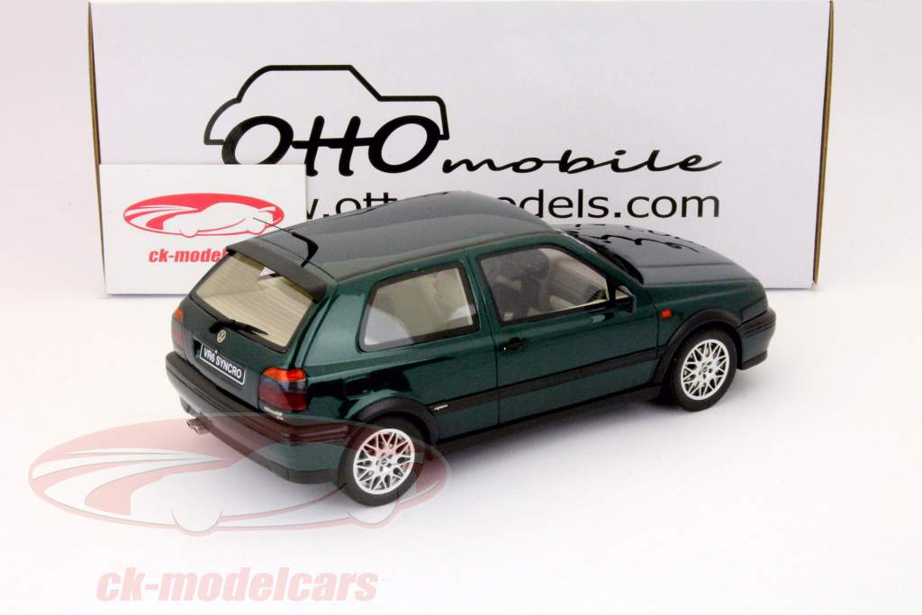 Volkswagen VW Golf 3 VR6 Syncro Год 1995 зеленый 1:18 Отто Мобильный
