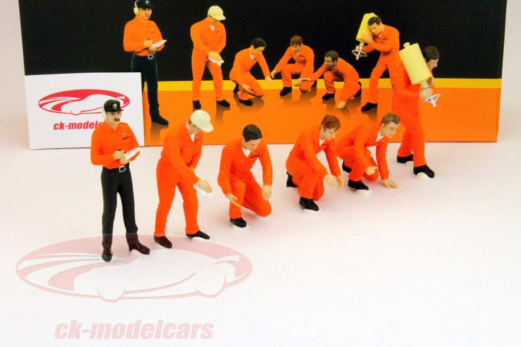 Team Jaegermeister Pit Stop Figuras Conjunto 1:18 TrueScale