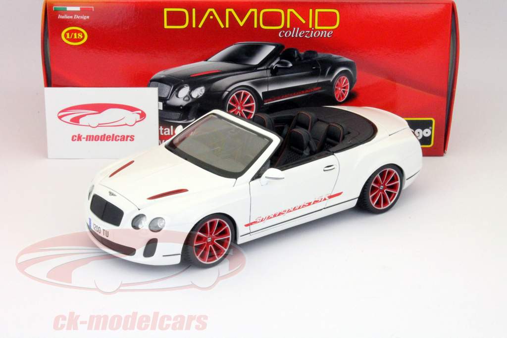Bentley Continental Supersports Convertible ISR hvid Bburago 1:18