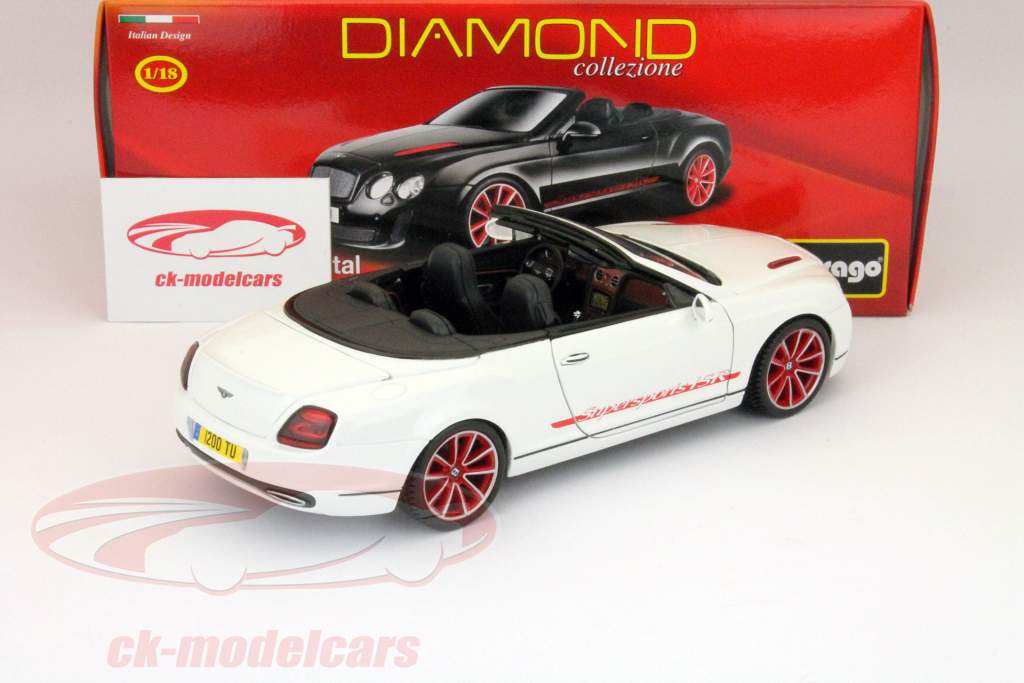 Bentley Continental Supersports Convertible ISR hvid Bburago 1:18