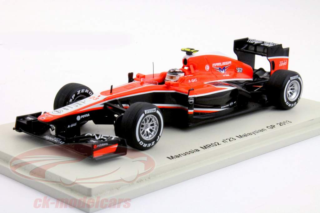 Max Chilton Marussia MR02 #23 GP Malaisie Formule 1 2013 1:43 Spark