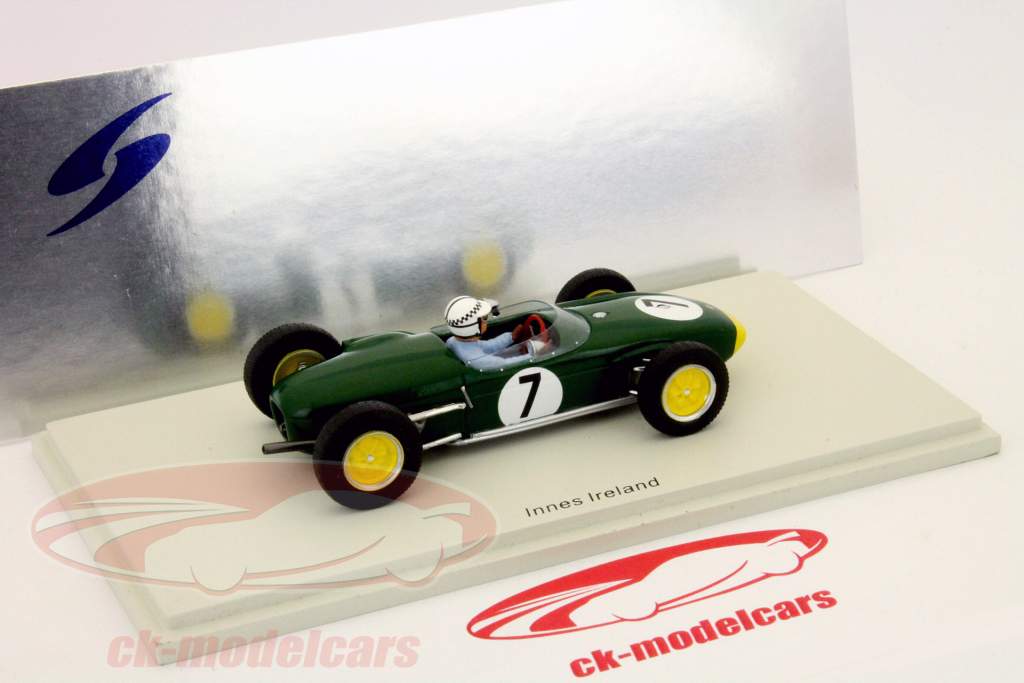イネスアイルランドロータス18＃7 3イギリスGPフォーミュラ1 1960 1時43スパークを配置