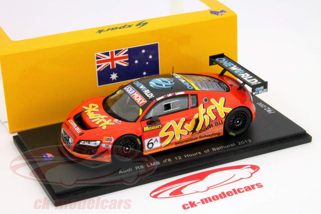 奥迪R8 LMS＃6A 12小时巴瑟斯特2013朗兹，勒夫，三文鱼1:43星火