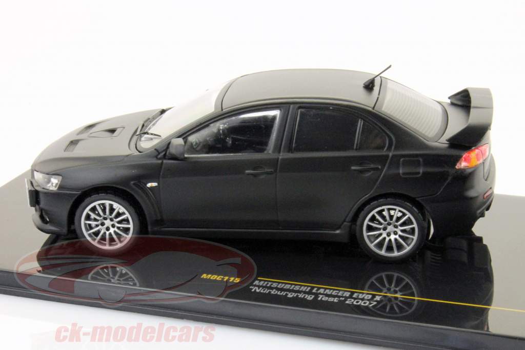 Mitsubishi Lancer Evolution X Nürburgring Test 2007 коврик черный 1:43 Ixo