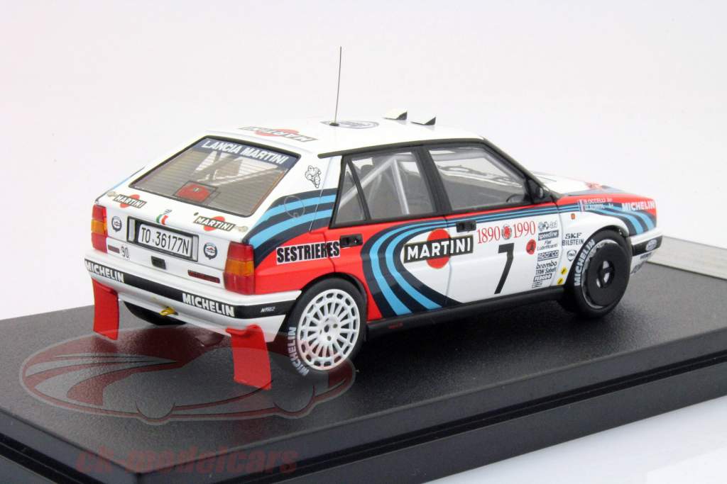 Lancia Delta Integrale 16V #7 ラリー Monte Carlo 1990 Auriol, Occelli 1:43 HPI