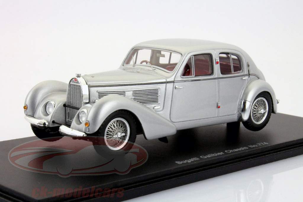 Bugatti Galibier Chassis No. 774 argento 1:43 Spark