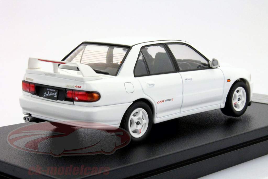 Mitsubishi Lancer Evo II branco 1:43 HPI