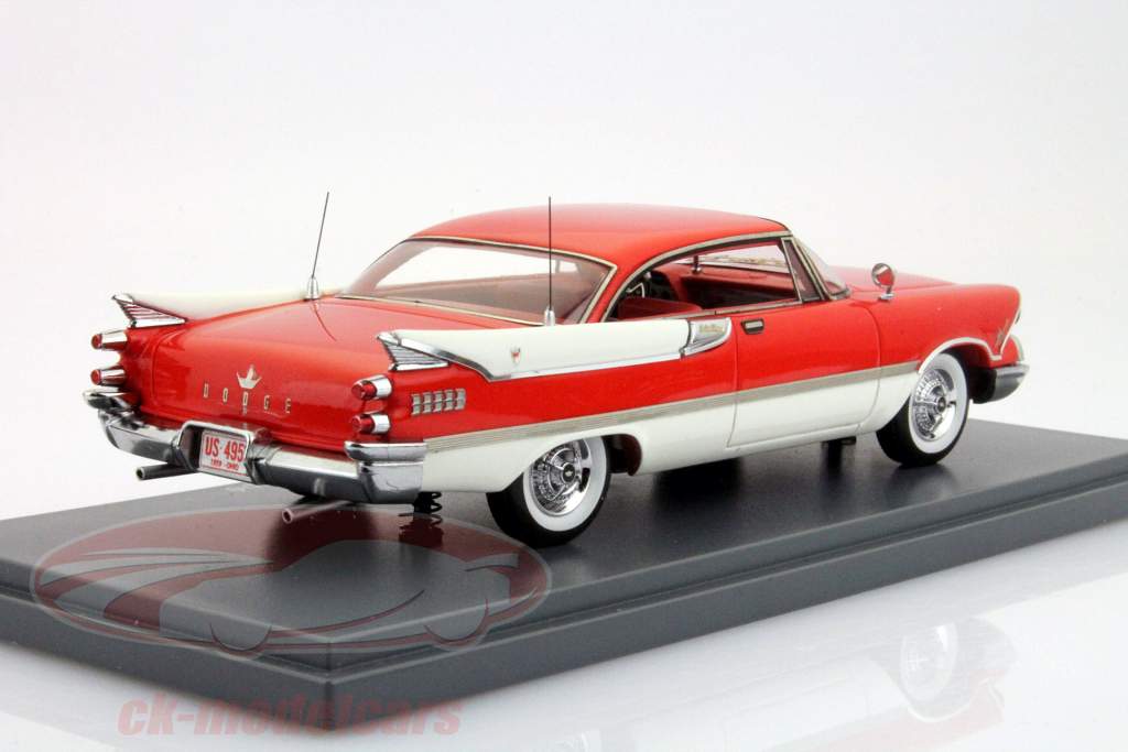 Dodge Custom Royal Lancer Coupe rood / wit 1:43 Neo