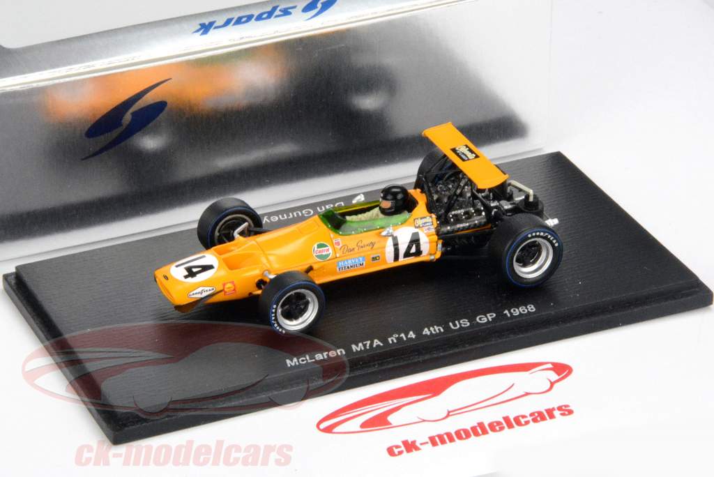 Spark 1:43 Dan Gurney McLaren M7A #14 4 Place GP USA Formula