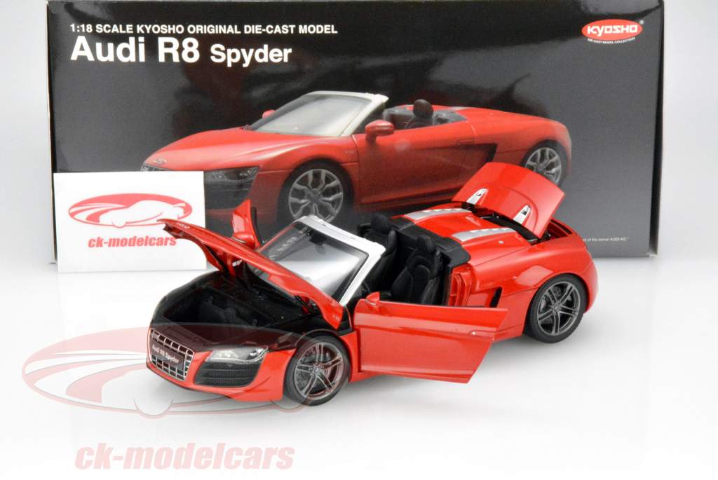 Kyosho 1:18 Audi R8 レッド 1/18 Kyosho Audi R8 Spyder V10 (Red) Diecast Car Model