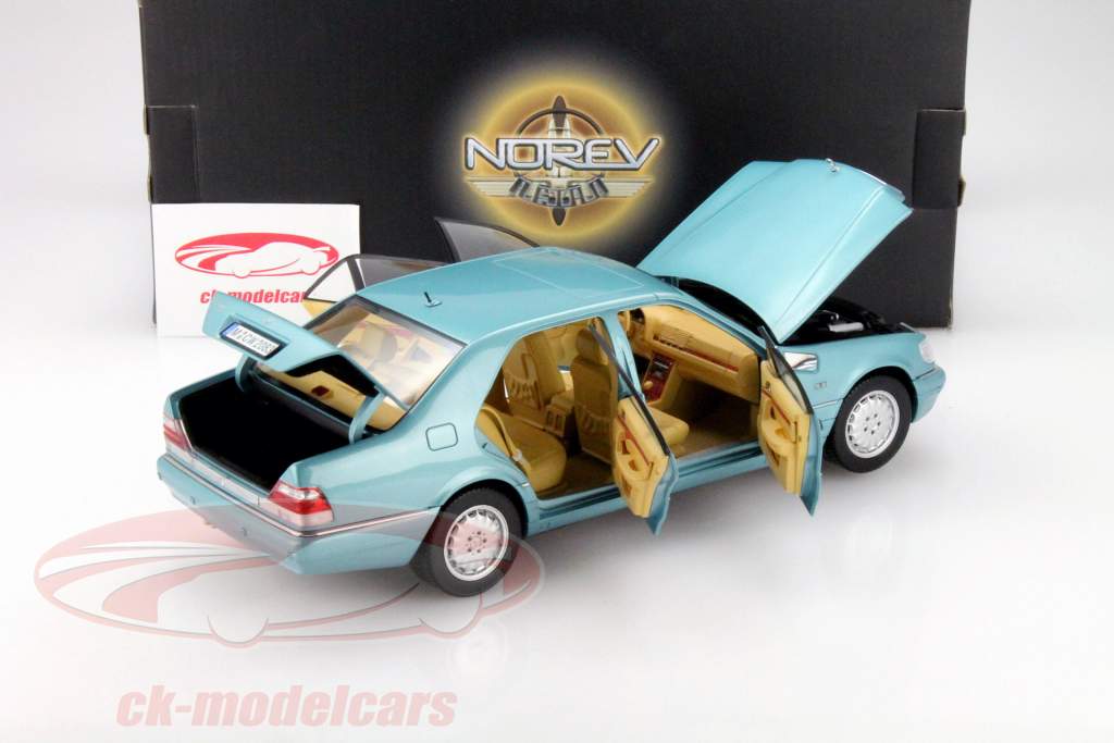 Norev 1:18 メルセデスベンツS500（W140）ターコイズ·メタリック