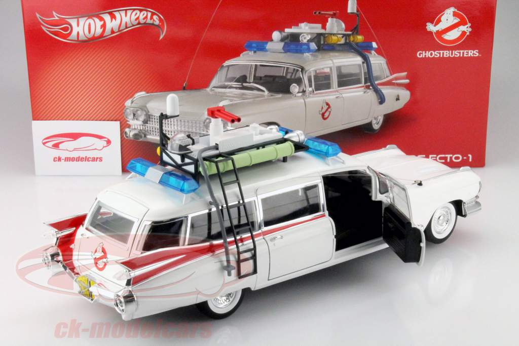 Cadillac Ecto 1 电影 汽车 Ghostbusters 年 1989 白 1:18 HotWheels