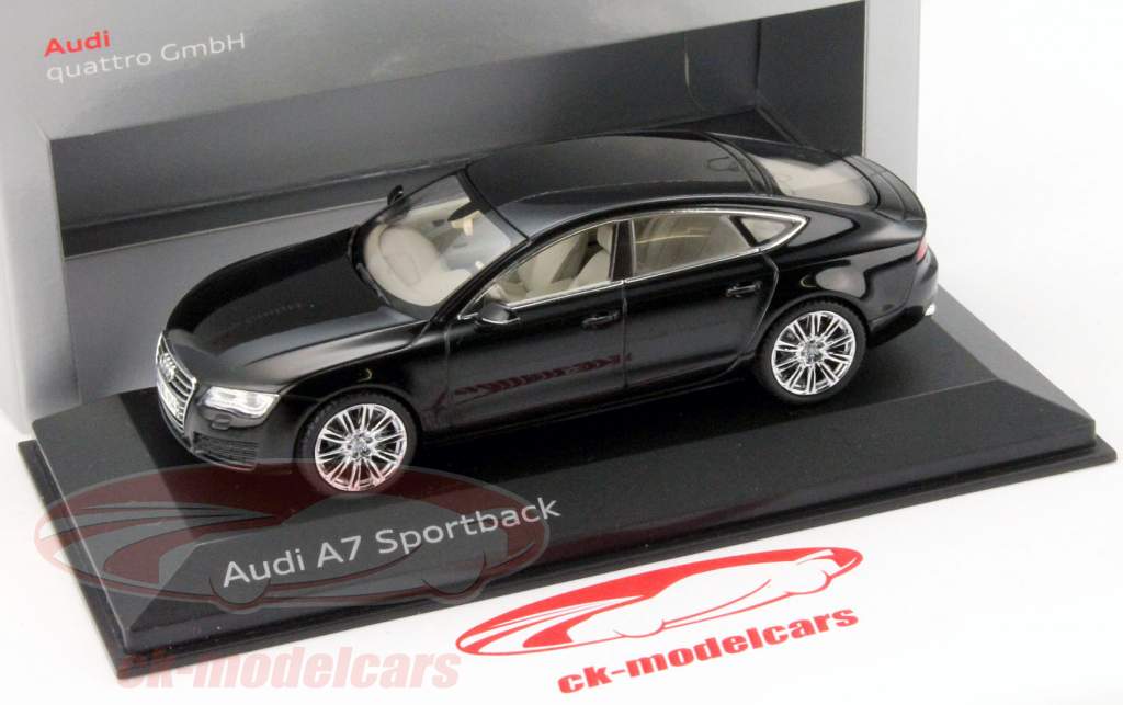 アウディA7スポーツバックファントムブラック1時43京商