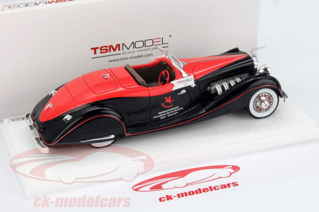 Duesenberg SJ Gurney Nutting Speedster År 1935 sort / rød 1:43 TrueScale