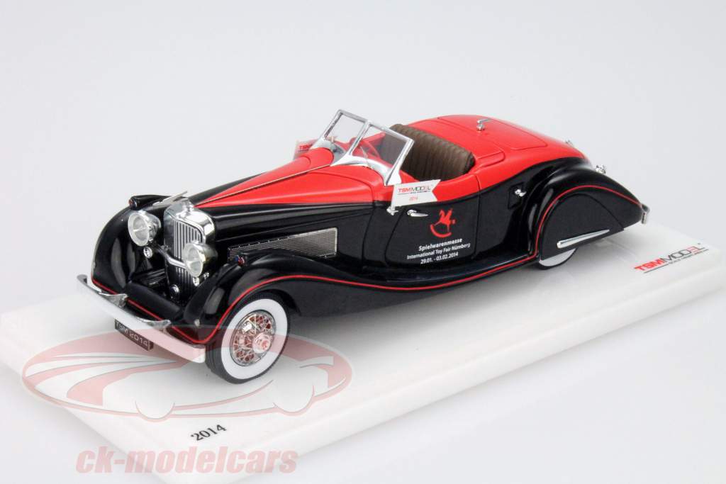 Duesenberg SJ Gurney Nutting Speedster År 1935 sort / rød 1:43 TrueScale