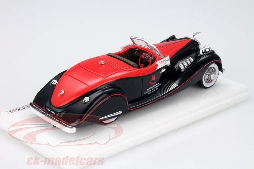 Duesenberg SJ Gurney Nutting Speedster År 1935 sort / rød 1:43 TrueScale