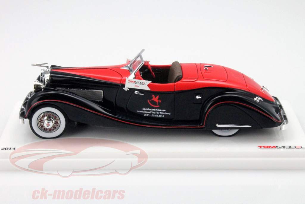 Duesenberg SJ Gurney Nutting Speedster År 1935 sort / rød 1:43 TrueScale